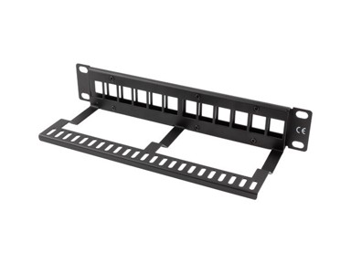 LANBERG Patch panel prazan 12 porta 1U 10", crni